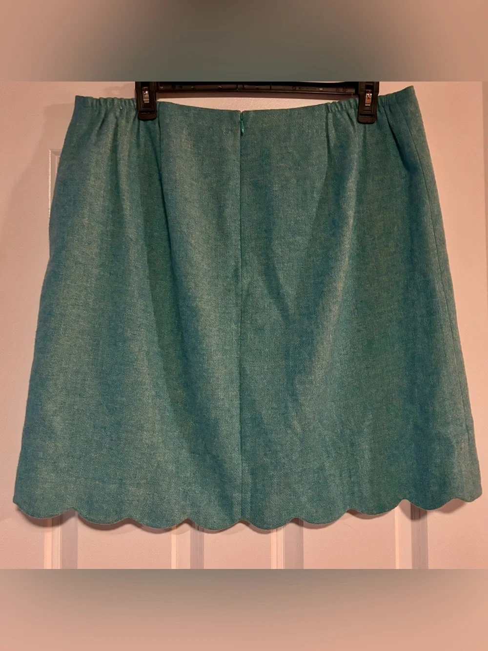 Talbots Wool Teal Scalloped Hem Women's Skirt, size 18W